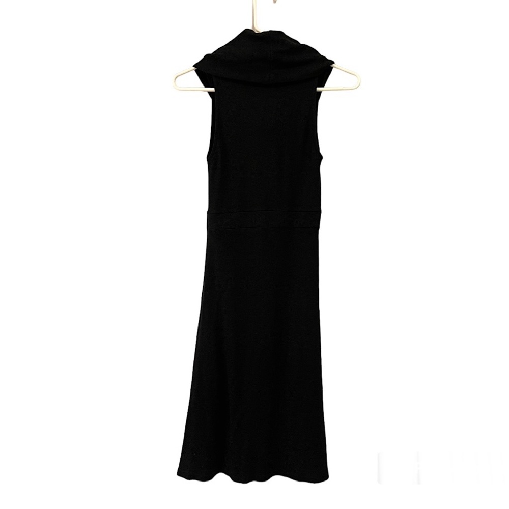 Michael Stars Cowl Neck Black Sleeveless Knit Dress - Picture 6 of 7